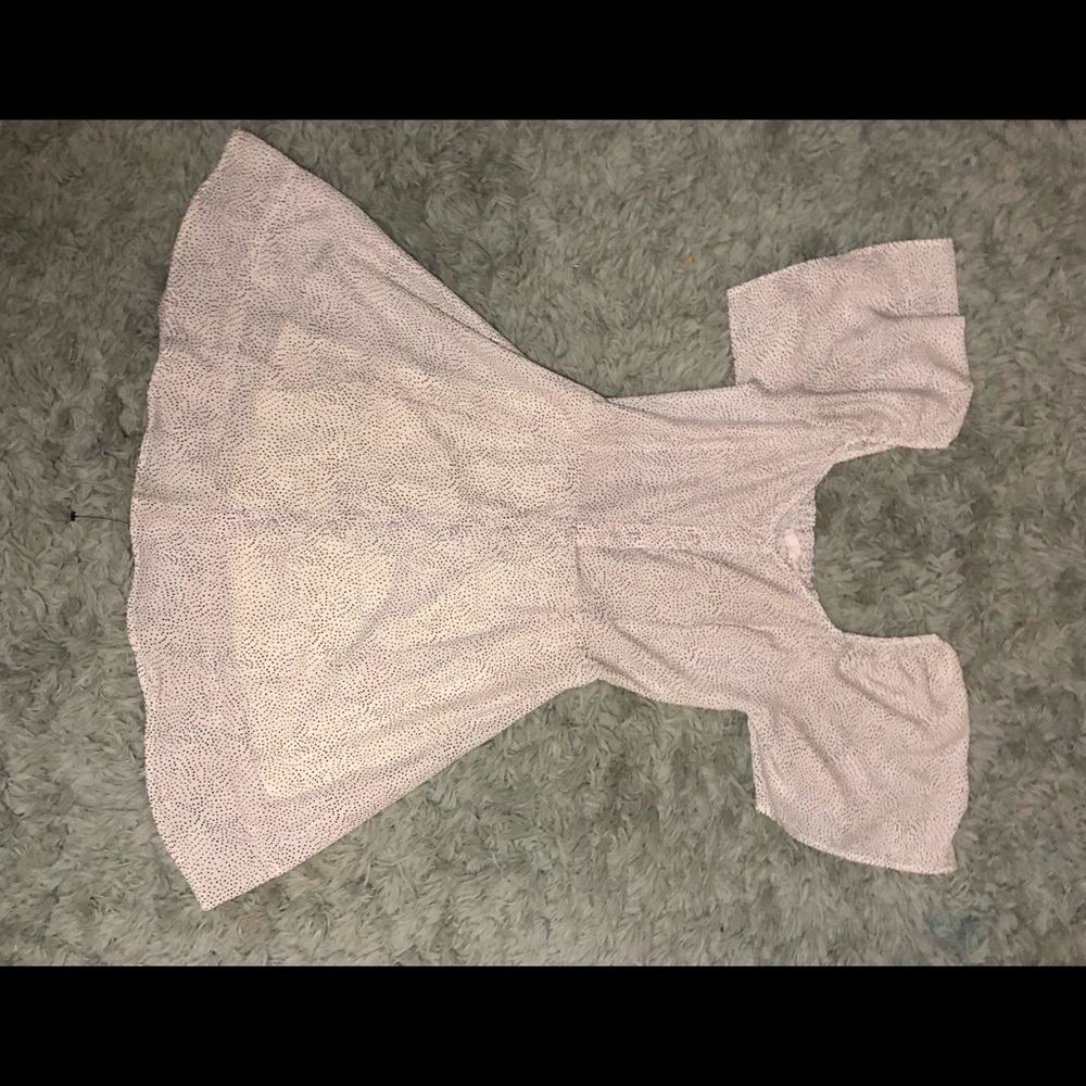 White poka dot sun dress